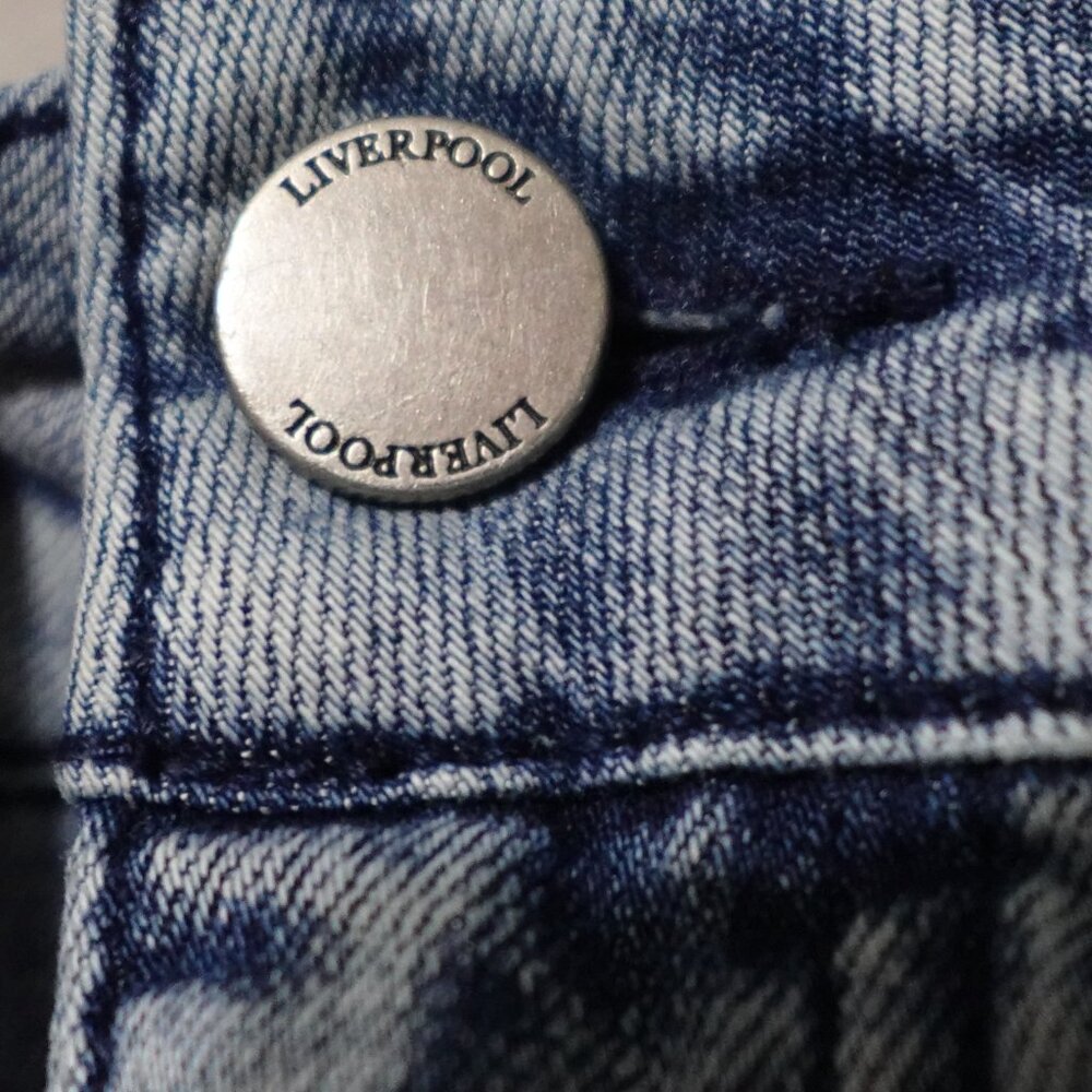 Liverpool Jeans Women's Size 12/31 Blue Denim Straight Mid Rise Workwear - Picture 3 of 13